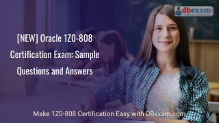 [NEW] Oracle 1Z0-808 Certification Exam: Sample Questions and Answers