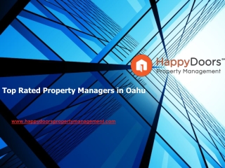 Top Rated Property Managers in Oahu - www.happydoorspropertymanagement.com