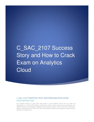 C_SAC_2107 Success Story and How to Crack Exam on Analytics Cloud