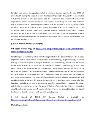 Canada Breast Cancer Therapeutics Market