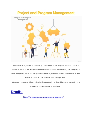 Project and Program Management