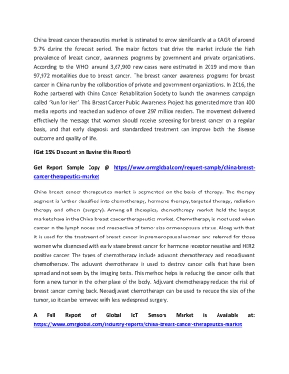 China Breast Cancer Therapeutics Market