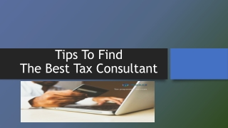 Tips to Find the Best Tax Consultant