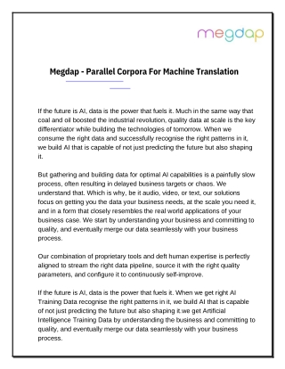 Parallel Corpora For Machine Translation (1)