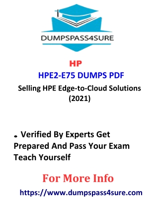 Get 2021 Latest Online HPE2-E75 Online Test Engine | Dumpspass4sure.com