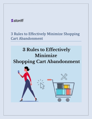 3 Rules to Effectively Minimize Shopping Cart Abandonment