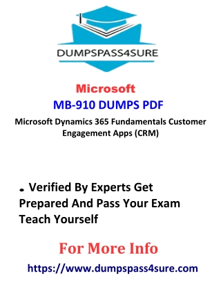 Latest Online MB-910 Dumps - Approved By Pass4sure Microsoft | Dumpspass4sure