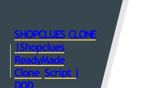 Best Shopclues Clone Script - Readymade Clone Script