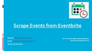 Scrape Events from Eventbrite