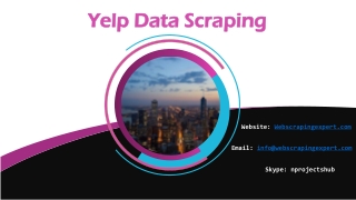 Yelp Data Scraping