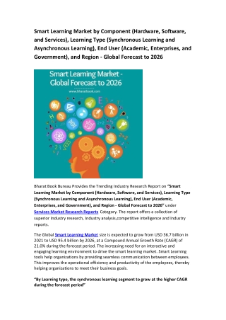 Smart Learning Market - Global Forecast to 2026