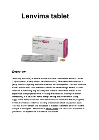 Lenvima tablet