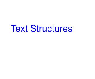 Text Structures