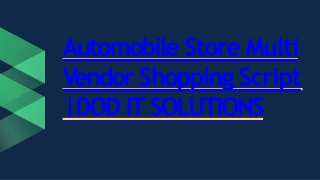 Best Automobile Store Multi Vendor Script - Readymade Clone Script