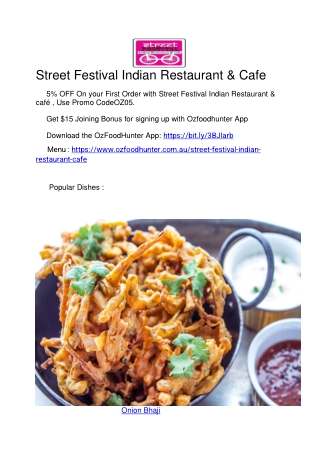 5% Off - Street Festival Indian Restaurant & Cafe in Maddington, WA