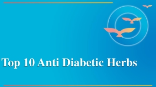 Top 10 Anti Diabetic Herbs