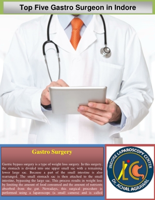 Top Five Gastro Surgeon in Indore