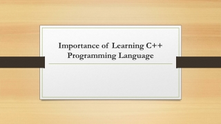 Importance of Learning C   Programming Language