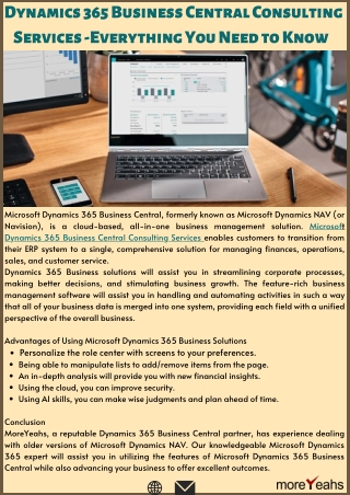 Dynamics 365 Business Central Consulting Services - Everything You Need to Know