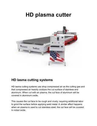 HD plasma cutter