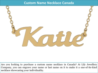 Shop Custom Name Necklace In Canada