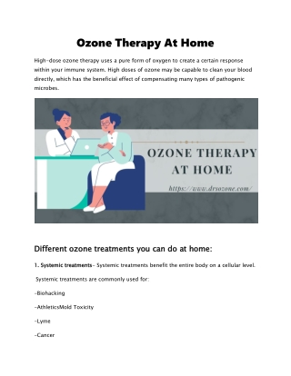 Ozone Therapy At Home