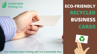 Eco-Friendly Recycled Business Cards - Sustainable Printing