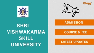 Haryana Vishwakarma Skill University - [SVSU], Haryana