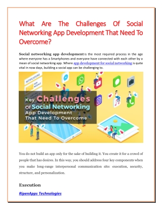 What Are The Challenges Of Social Networking App Development That Need To Overcome