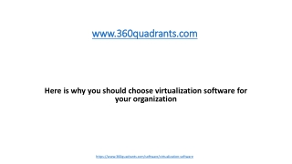 Here is why you should choose virtualization software for your organization