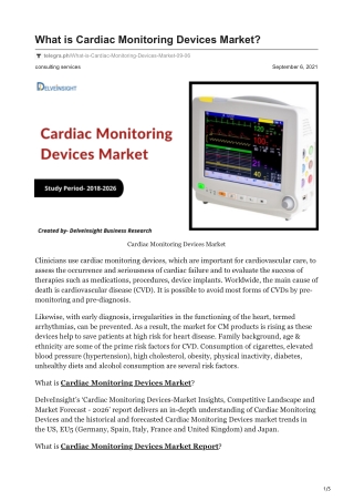 Cardiac Monitoring Devices Market