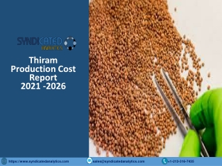 Thiram Production Cost PDF 2021-2026 | Syndicated Analytics