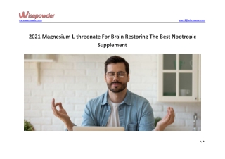 2021 Magnesium L-threonate Fo2021r Brain Restoring The Best Nootropic Supplement