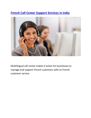 French Call Center Support Services in India-converted