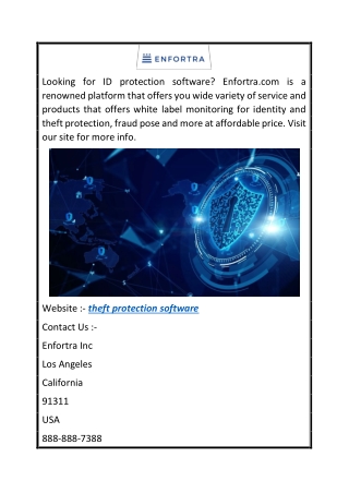 Theft Protection Software  Enfortra.com