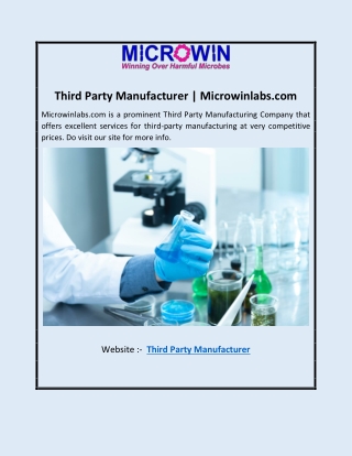 Third Party Manufacturer | Microwinlabs.com