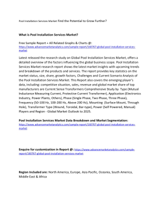 Pool Installation Services Market