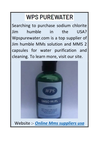 Online MMS Suppliers USA  Wpspurewater.com