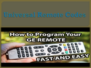 Universal Remote Codes