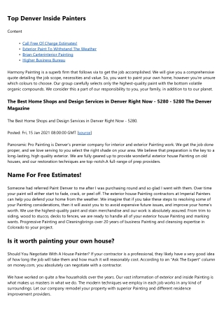 2021 Interior Painting Costs