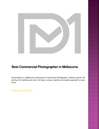 Best Commercial Photographer in Melbourne