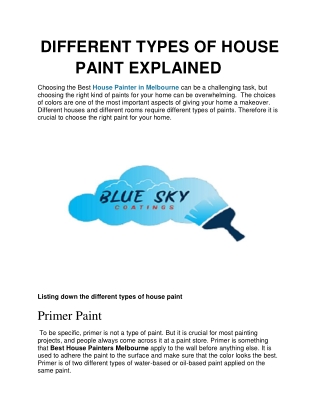 House Painter in Melbourne