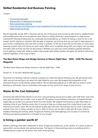 Denver Interior Painting Company