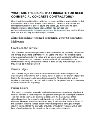commercial concrete contractors Melbourne