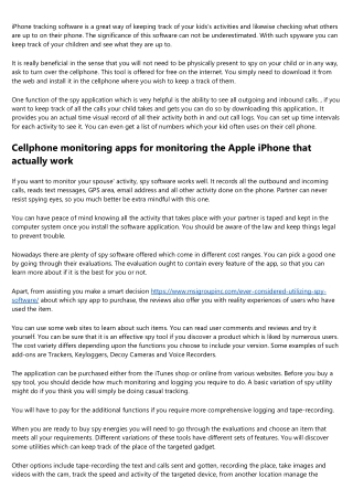 Can any phone monitoring apps keep an eye on the  iPhone These days?