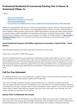 High Rated Residential Interior Painting Company In Denver, Colorado And Las Veg