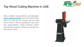 Top Wood Cutting Machine in UAE