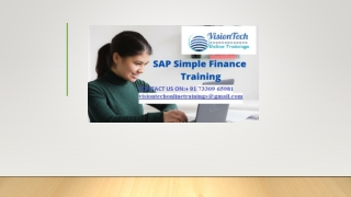 SAP Simple Finance Training | SAP S/4 HANA Simple Finance Training