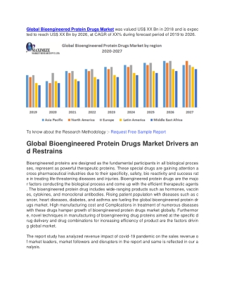 Bioengineered Protein Drugs Market was valued US