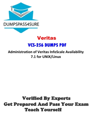 Get Latest 2021 Pass4sure Veritas Question Answers, Reliable Online VCS-256 Lab